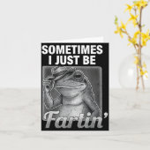 Epic I Farting Frog Sometimes Just Fartin Fart カード (黄色い花)