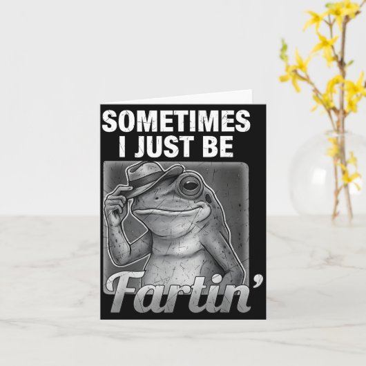 Epic I Farting Frog Sometimes Just Fartin Fart カード (黄色い花)