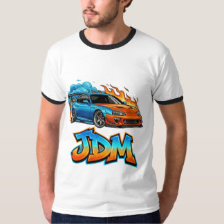 Epic JDM Street Racing Drift Car Flaming Graphic Tシャツ