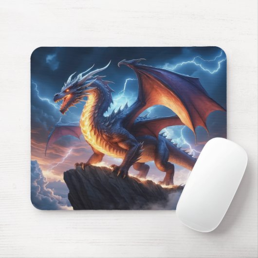 Epic Lightning Dragon Fantasy Gaming Mouse Pad マウスパッド (マウス)