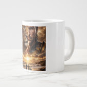 Epic Lion and Warrior Sunset ジャンボコーヒーマグカップ (正面右)