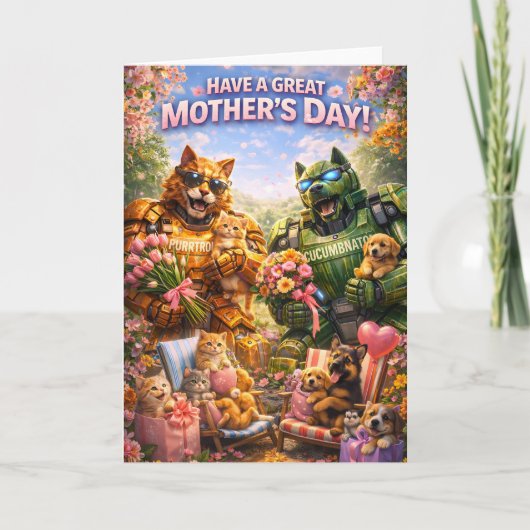 Epic love sci-fi Mother's Day greeting card カード (正面)