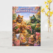 Epic love sci-fi Mother's Day greeting card カード (黄色い花)