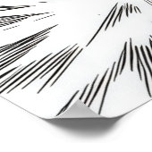 Epic Manga Style Cat Warrior Energy Blast UFO ポスター (角)