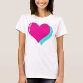 Epic Neon Retro Vaporwave Heart Design Tシャツ (正面)