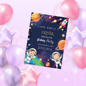 Epic Outer Space Kids Birthday  招待状