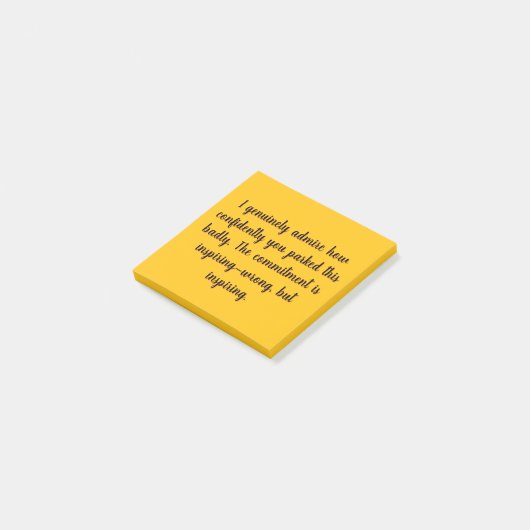 Epic Parking Fail Sticky Notes ポストイット (アングル)