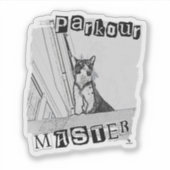 Epic Parkour Master Funny Punk Kitty Design シール (正面)