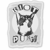 Epic Riot Purrul Girl Fun Punk Vibes Cat Design シール (正面)