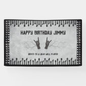 Epic Rockstar Guitar Birthday Party Banner 横断幕 (横)