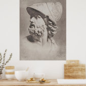 Epic Roman Helmet Head Poster – タイムレスデザイン ポスター (キッチン)