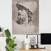 Epic Roman Helmet Head Poster – タイムレスデザイン ポスター (ホームオフィス)