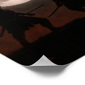 Epic Samurai Duel Under Full Moon Poster ポスター (角)