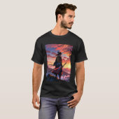 Epic Samurai Warrior Tシャツデザイン – アニメスタイル Tシャツ (正面フル)