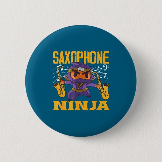 Epic Saxophonist Ninja Saxophone 缶バッジ (正面)