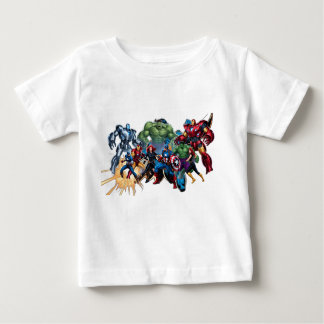 Epic Showdown：敵の兵士に対するアベンジャーズ ベビーTシャツ