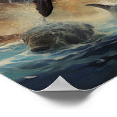 Epic Showdown: Orca vs Godzilla Poster - Unleash t ポスター (角)