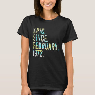Epic Since February 1972 50th Birthday Fifty Vinta Tシャツ