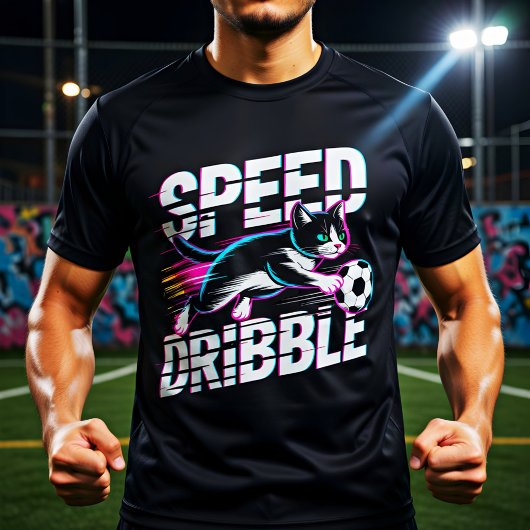 Epic Speed of Dribble Cat For Soccer Fans Tシャツ