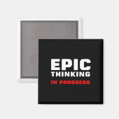 Epic Thinking In Progress Big Ideas Introvert Game マグネット (正面/裏面)