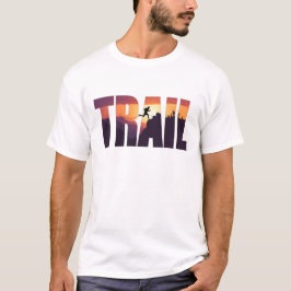 Epic TRAIL Mountain Silhouette Graphics Tシャツ
