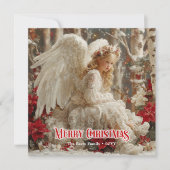 Epic Victorian angel red and gold fantasy greeting シーズンカード (正面)