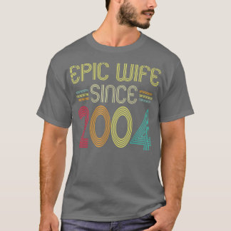 Epic Wife Since 2004 Her 18th Wedding Anniversary Tシャツ