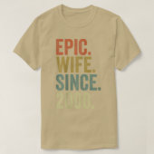 Epic Wife Since 2008 s For Her 14th Wedding Annive Tシャツ (デザイン正面)