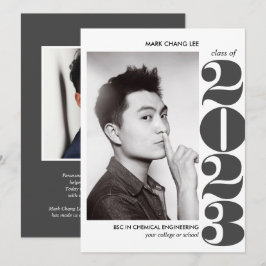 EPIC YEAR | グレーの太字の大学の写真の卒業式 カード