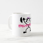 EpiclyのMugs適当な重量挙げの女性 コーヒーマグカップ (正面左)