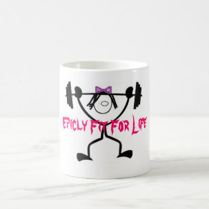 EpiclyのMugs適当な重量挙げの女性 コーヒーマグカップ