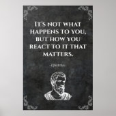 Epictetus wise quote. Wisdom ポスター (正面)