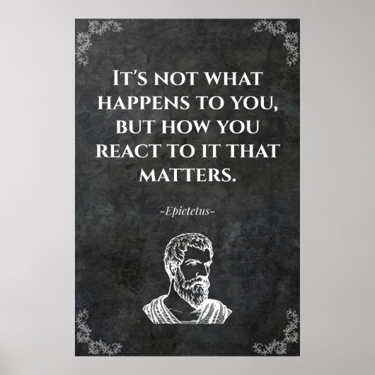 Epictetus wise quote. Wisdom ポスター (正面)