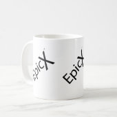 EpicXの文字3のロゴのマグは残っていた45を傾けました コーヒーマグカップ (正面左)