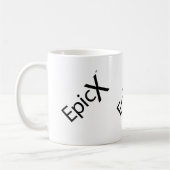 EpicXの文字3のロゴのマグは残っていた45を傾けました コーヒーマグカップ (左)