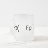 EpicX (横の3つの文字のロゴ-)のマグ フロストグラスマグカップ (正面左)
