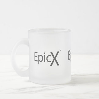 EpicX (横の3つの文字のロゴ-)のマグ フロストグラスマグカップ