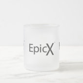 EpicX (横の3つの文字のロゴ-)のマグ フロストグラスマグカップ (中央)
