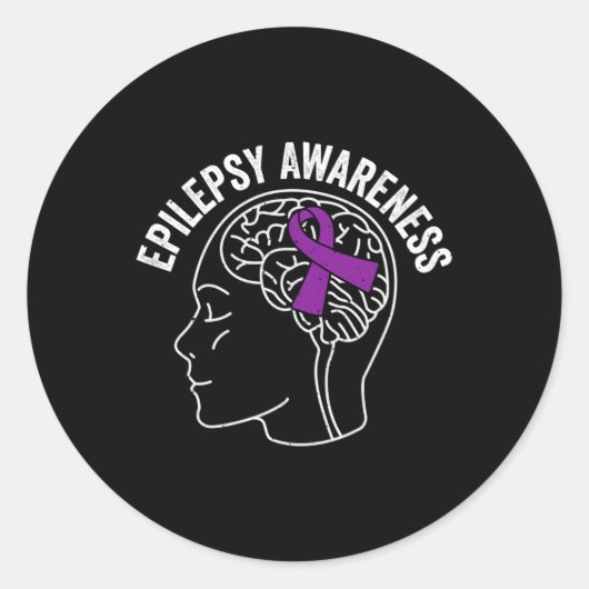 Epilepsy Awareness 5  ラウンドシール (正面)