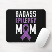 Epilepsy Awareness Byd Epilepsy Mom Purple Ribbon  マウスパッド (マウス)