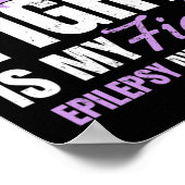 Epilepsy Awareness Design Her Fight My Gift ポスター (角)