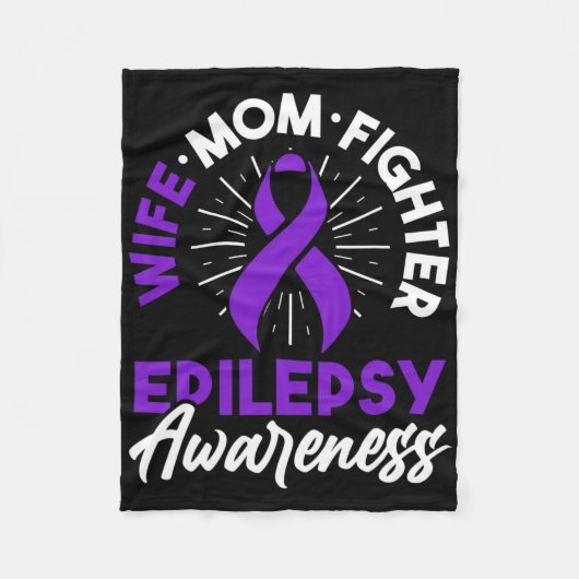 Epilepsy Awareness Disease Fun Epileptic Warrior S フリースブランケット (正面)