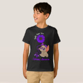 Epilepsy Awareness Elephant Faith Hope Love Sunflo Tシャツ (正面フル)