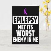 Epilepsy Awareness Enemy Epileptic Warrior Survivo カード (黄色い花)
