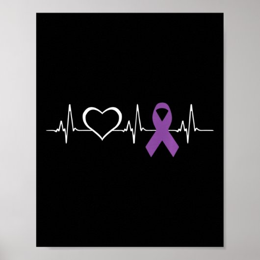 Epilepsy Awareness Epilepsy Awareness Heart  ポスター (正面)