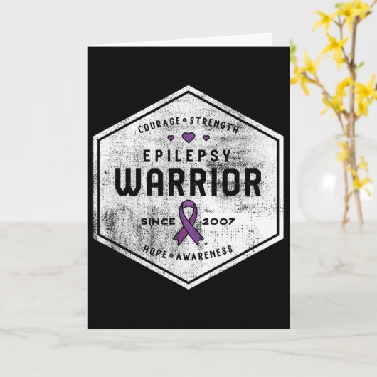 Epilepsy Awareness Epilepsy Warrior Since 2007  カード (黄色い花)