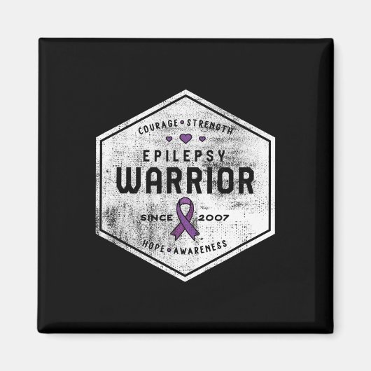 Epilepsy Awareness Epilepsy Warrior Since 2007  マグネット (正面)