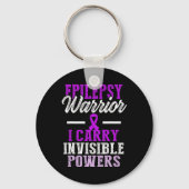 Epilepsy Awareness Epileptic Warrior Survivor 11  キーホルダー (正面)