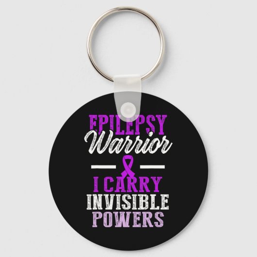 Epilepsy Awareness Epileptic Warrior Survivor 11  キーホルダー (正面)