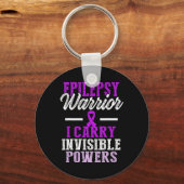 Epilepsy Awareness Epileptic Warrior Survivor 11  キーホルダー (正面)